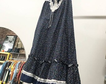 Vintage Seventies 1970s Gunne Sax Skirt 24" waist