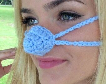 Light Blue Nose Warmer, Outdoor Sports Activities, Vegan Friendly, Teacher Gift, Sleep with Warm Nose, Grandmother, Mom Sister, Vegan fun