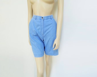 High Waisted Shorts, UK8, Blue Shorts, Denim Shorts Cotton Shorts, Festival Shorts, Clothing, Vintage Clothing, Womens Shorts, Ladies Shorts
