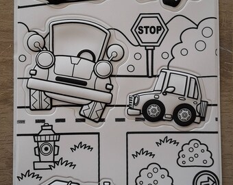 Stickers coloring car