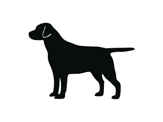 Download Labrador Retriever Dog Breed Silhouette Custom Die Cut Vinyl