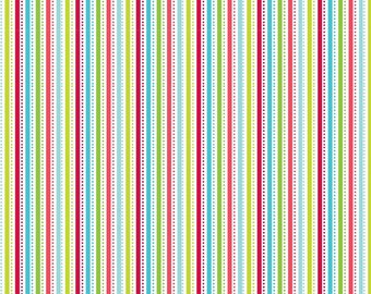 Santa Express Stripe Multi by Doodlebug Designs for Riley Blake, 1/2 yard