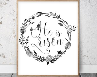 He is risen wreath | Etsy