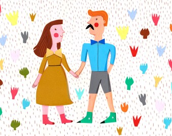colorful love Original Illustration