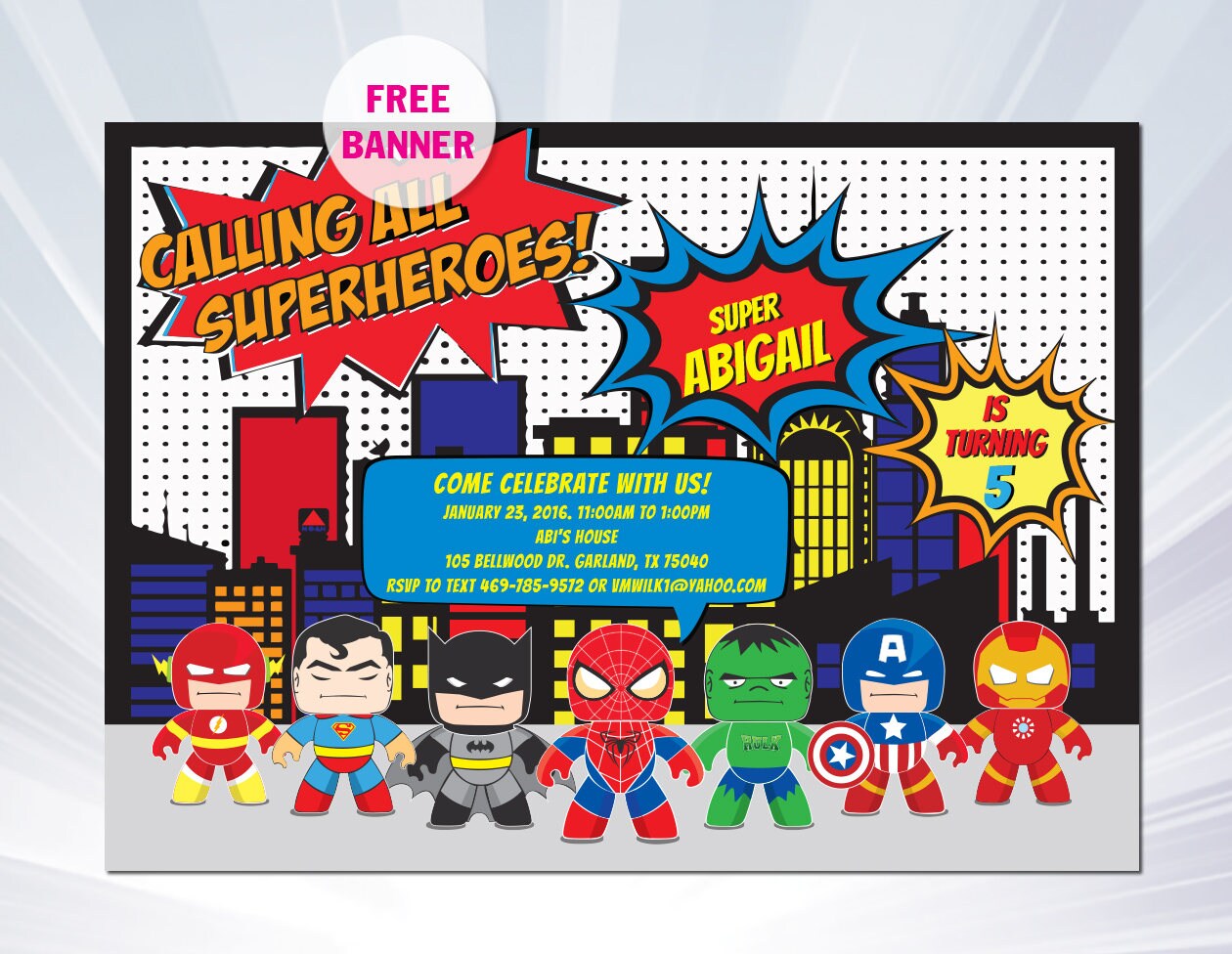 Superhero invitation superhero invitation templates
