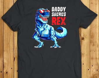 Men's Funny Dad T Shirt Father's Day Gift Daddysaurus