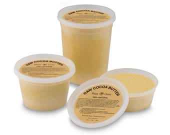 Raw Cocoa Butter 100% Pure Natural Unrefined Cold Pressed Cacao FOOD GRADE Cooking Baking Skin, Body, Hair, DIY Cream, Lotion, Soap Making