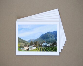 SWITZERLAND Set of 6 Blank Photo Note Cards