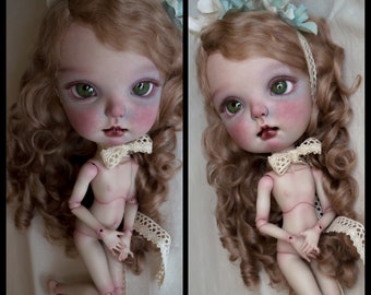 創作 28cm 球体関節人形「ミュジカNo.12**ピュア・クール**」by YURI. yuridoll original ball jointed doll, BJD doll, Blythe doll size, (musica No.12 Pure Cool)