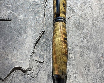 Double Dyed Curly Ambrosia maple rollerball pen