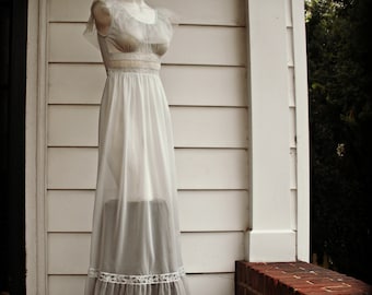 Full Length Sheer Lingerie Nightgown