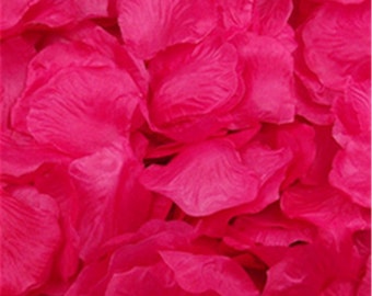 100 Hot Pink Artificial Rose Silk Petal For Wedding/Parties/Crafts