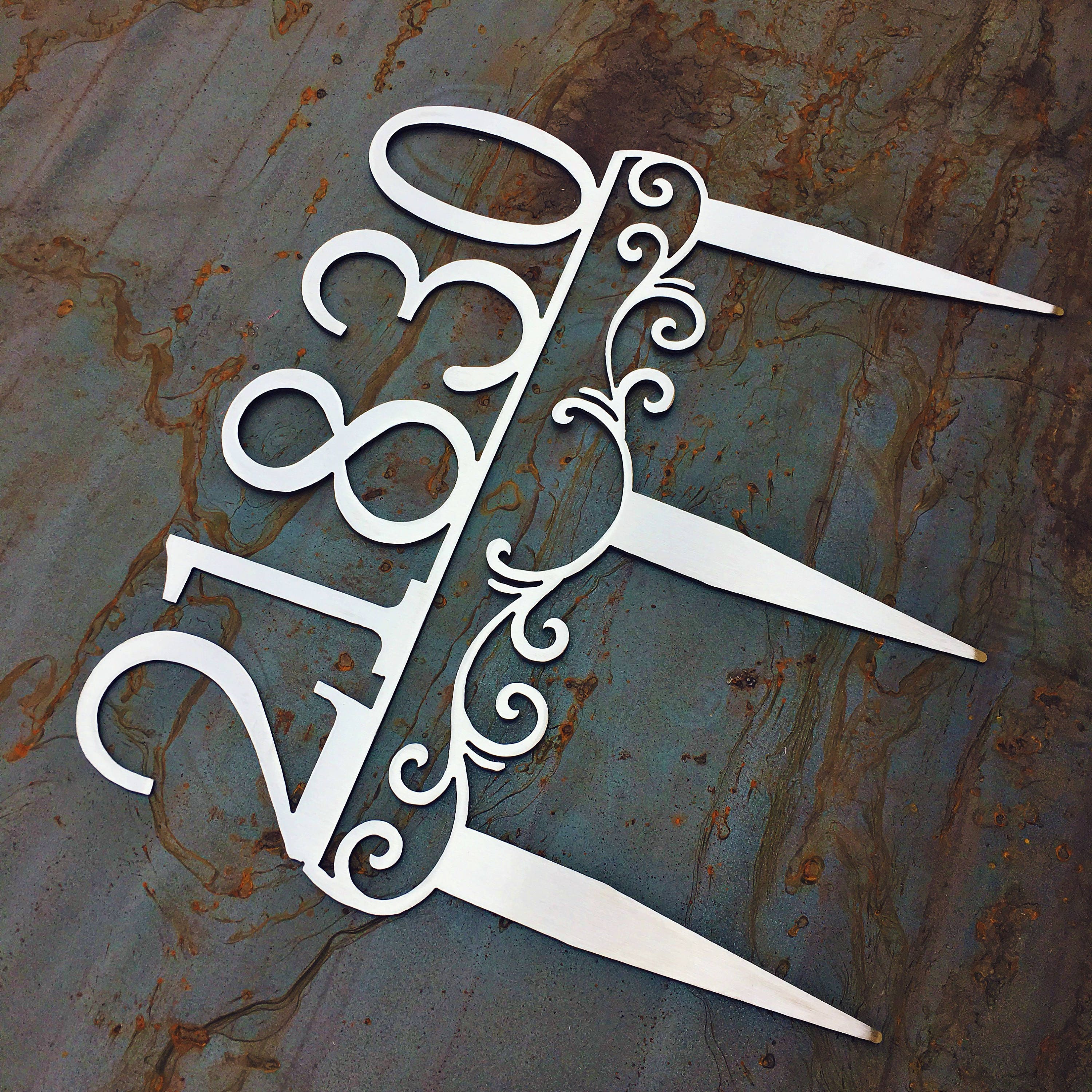 Metal Address Stakes Yard Address House Number Yard Sign