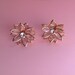 Crystal Flower Earrings with Rhinestone Centers