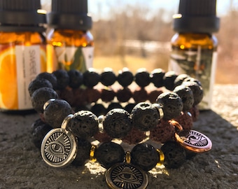 Illuminati Bracelet // Masonic Eye of Providence // Handmade Essential Oil Diffuser