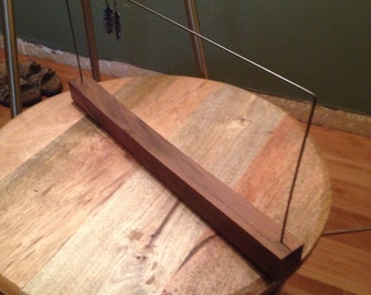 Walnut and wire jewelry stand