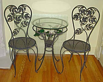 Vintage Italian Tole 3 pc Bistro set