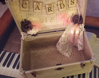 Vintage Suitcase Wedding Card Box