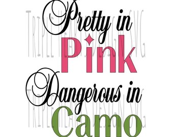 Pretty In Pink Dangerous In Camo Bow