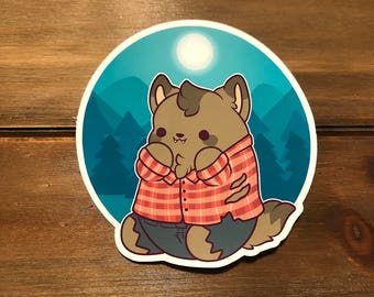 Kawaii Werewolf Nugget Sticker