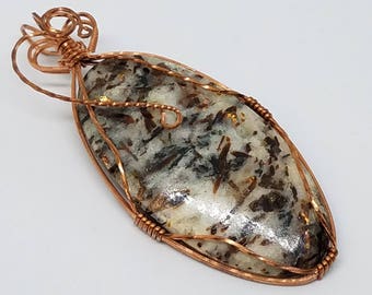 Astrophyllite Pendant in Copper Wire