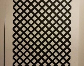 A3 Ink Line OpArt Drawing