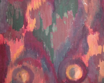 Vintage abstract gouache painting