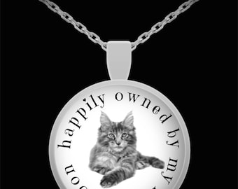 Earth-Edge Maine Coon Cat Necklace - Gift for Maine Coons Owners and Lovers