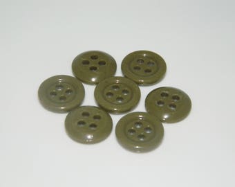 50 x vintage khaki Briare 11 mm 12mm 13mm 14mm 15mm buttons