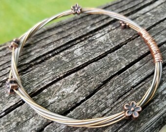 Recycled guitar string bracelet