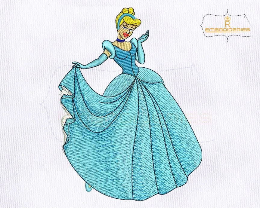 Beautiful Princess Cinderella Machine Embroidery Design 4x4