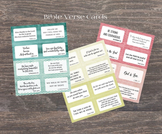 Scripture memory cards. 24 Bible verse cards for Children and