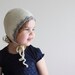 knit baby bonnet, newborn bonnet, toddler bonnet, merino bonnet, flower bonnet, winter bonnet, warm bonnet, girls bonet, newborn photo prop