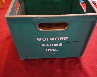 Vintage Guimond Farms Inc Milk Crate 1960-1970's