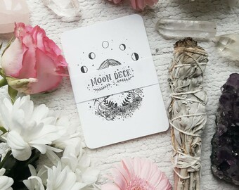 Moon Phase Print, Moon deck,Affirmation cards, Moon deck oracle,Moon phase tarot cards, Tarot cards, Moon tarot cards, Moon phase print