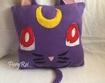 Pillow inspired by Sailor Moon Luna Plush Pillow Decorative Pillow
