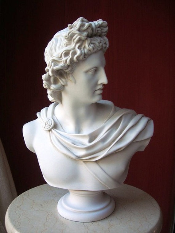 APOLLO BELVEDERE Medium A marble bust after the antique