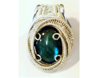 Labradorite Heady Wire Wrapped Pendant