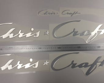 Chris Craft boats Emblem 28" chrome + FREE FAST delivery DHL express - Stickers Set - Graphics Decal