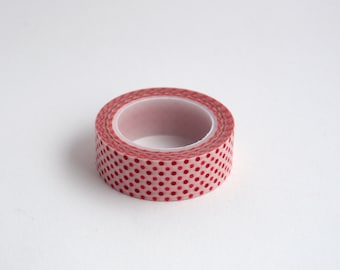 Spotty Red and White Washi Tape