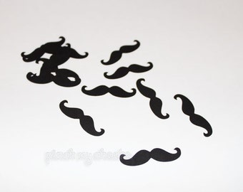 50 Black Mustache Confetti, Mustache Birthday Party Decorations, Little Man Baby Shower, Mustache Baby Shower, Mustache Party Supplies