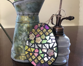 Easter Egg, Stained Glass Mosaic Easter Egg, Stained Glass Mosaic Easter Ornament, Easter Gift, Mosaic Easter Egg, Mother's Day Gift, Egg