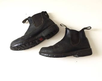 Men's Rossi Black Leather Boot / Size 10