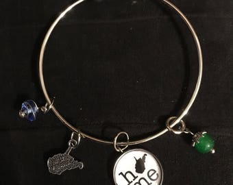 West Virginia Wild and Wonderful Bangle Charm Bracelet