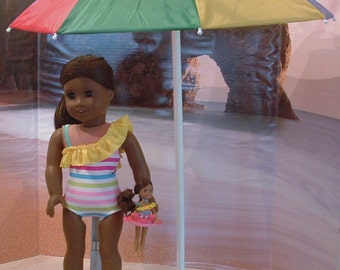 Beach Umbrella with Base for American Girl Dolls