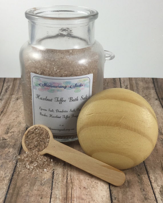 Hazelnut Toffee Bath Salt Mineral Bath Salt Vegan Bath Salt