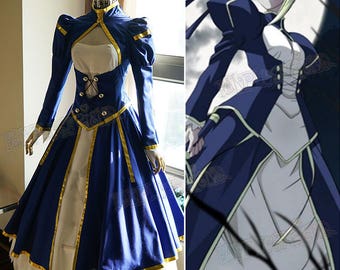 Fate Stay Night Cosplay, Saber Combat Outfit Costume