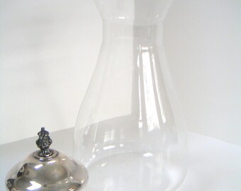 Vintage Claret Jug/Decanter, Glass and Silverplate , Mid Century Claret Jug/Decanter. Weddign Gift,House Warming Gift,Dinner Party