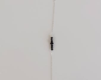 Silver Black minimalist bracelet