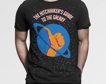 Hitchhiker's Guide to the Galaxy Art T-Shirt, Men's Women's All Sizes